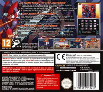 Mega Man Zero Collection (Europe) box cover back